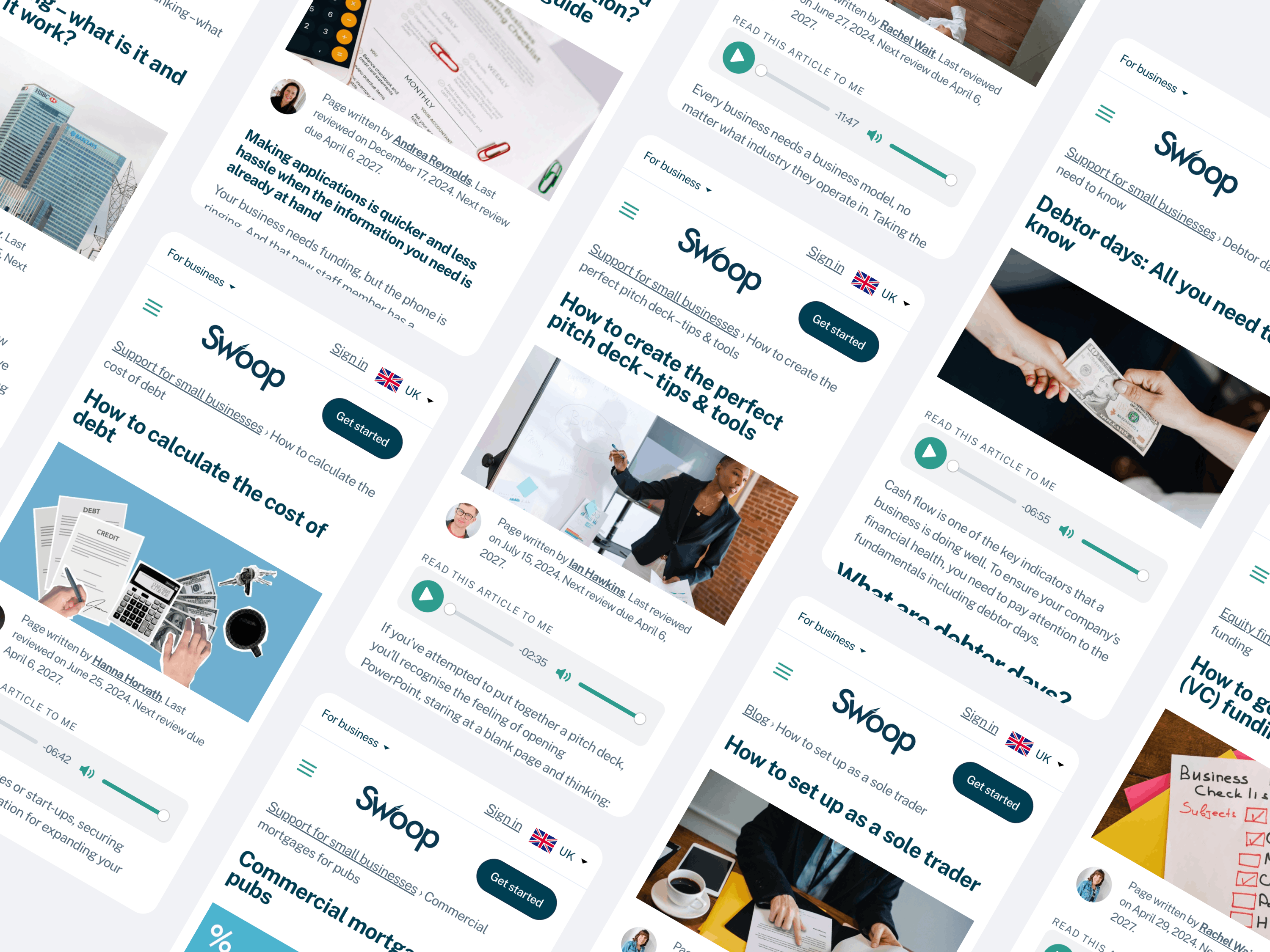 Swoop business knowledge hub interface.